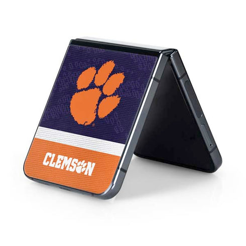 Clemson University Paw Logo Galaxy Z Flip5 5G Skin
